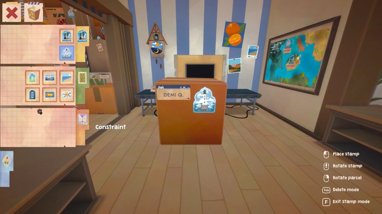 Cat Mail Co stamp customization interface