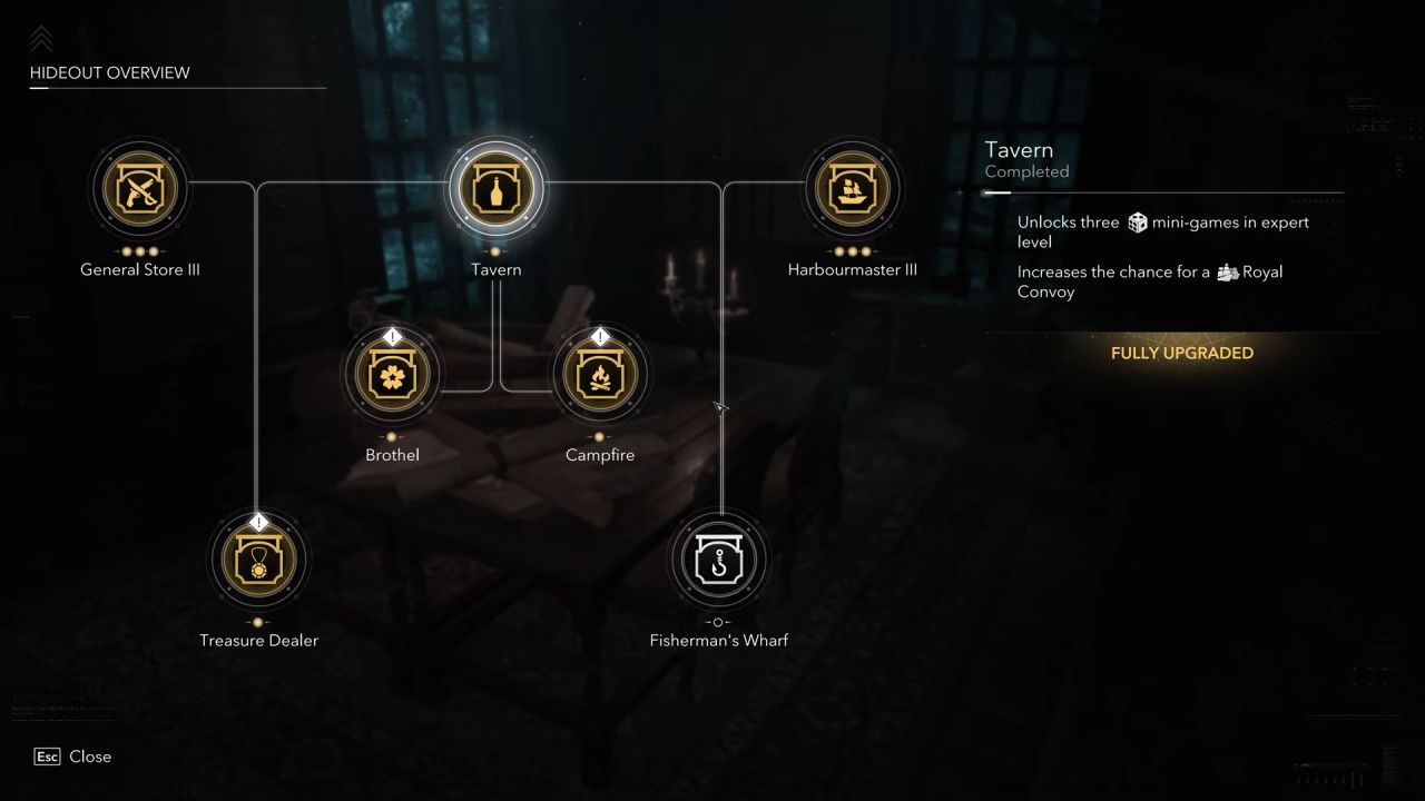 Assassin's Creed Black Flag Resynced Beginner’s Guide Fleet Operations Convoys Hideout Upgrade Screen
