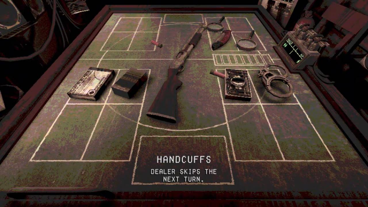 Buckshot Roulette Shotgun on Table 