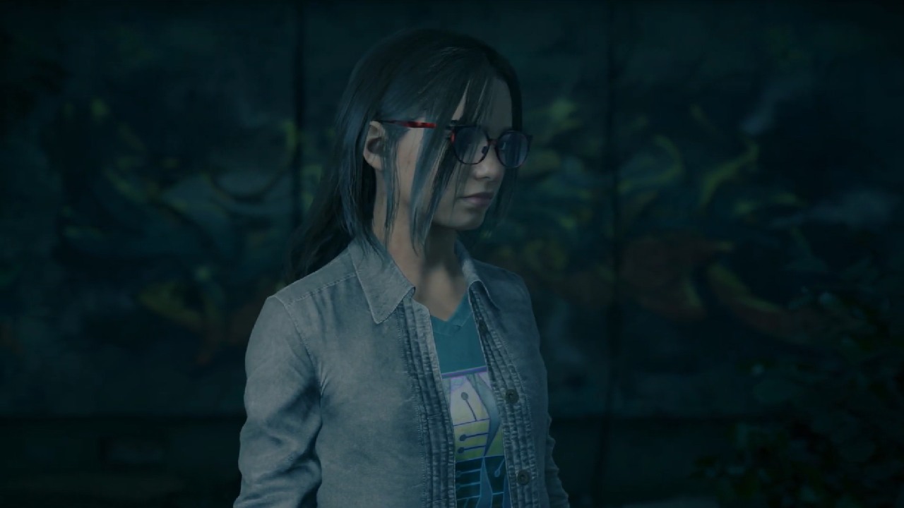 silent hill the short message Anita stands in gloomy darkness