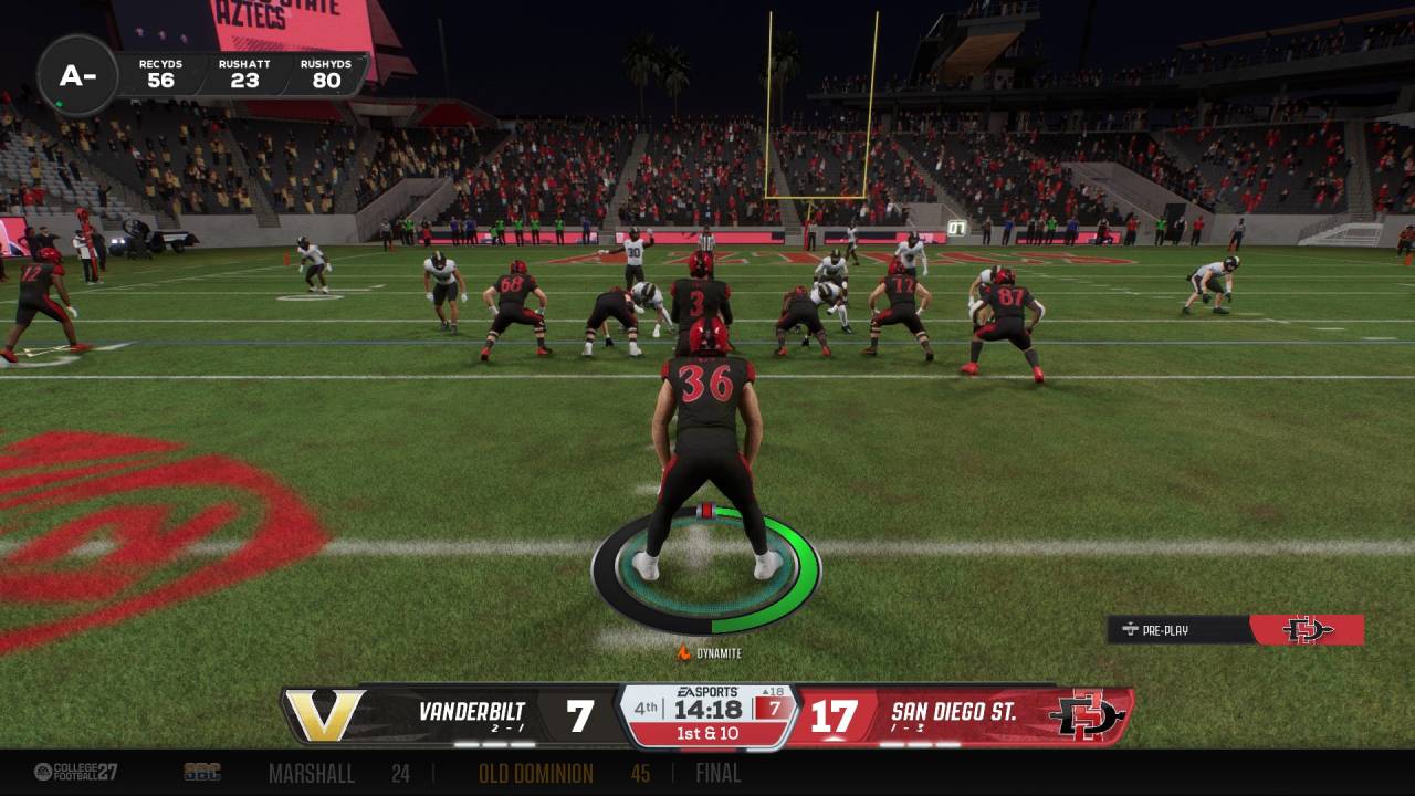 EA SPORTS College Football 27 Vanderbilt vs San Diego St.