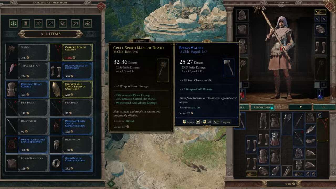 Unlocking the Different Weapon Variants, Titan Quest II 