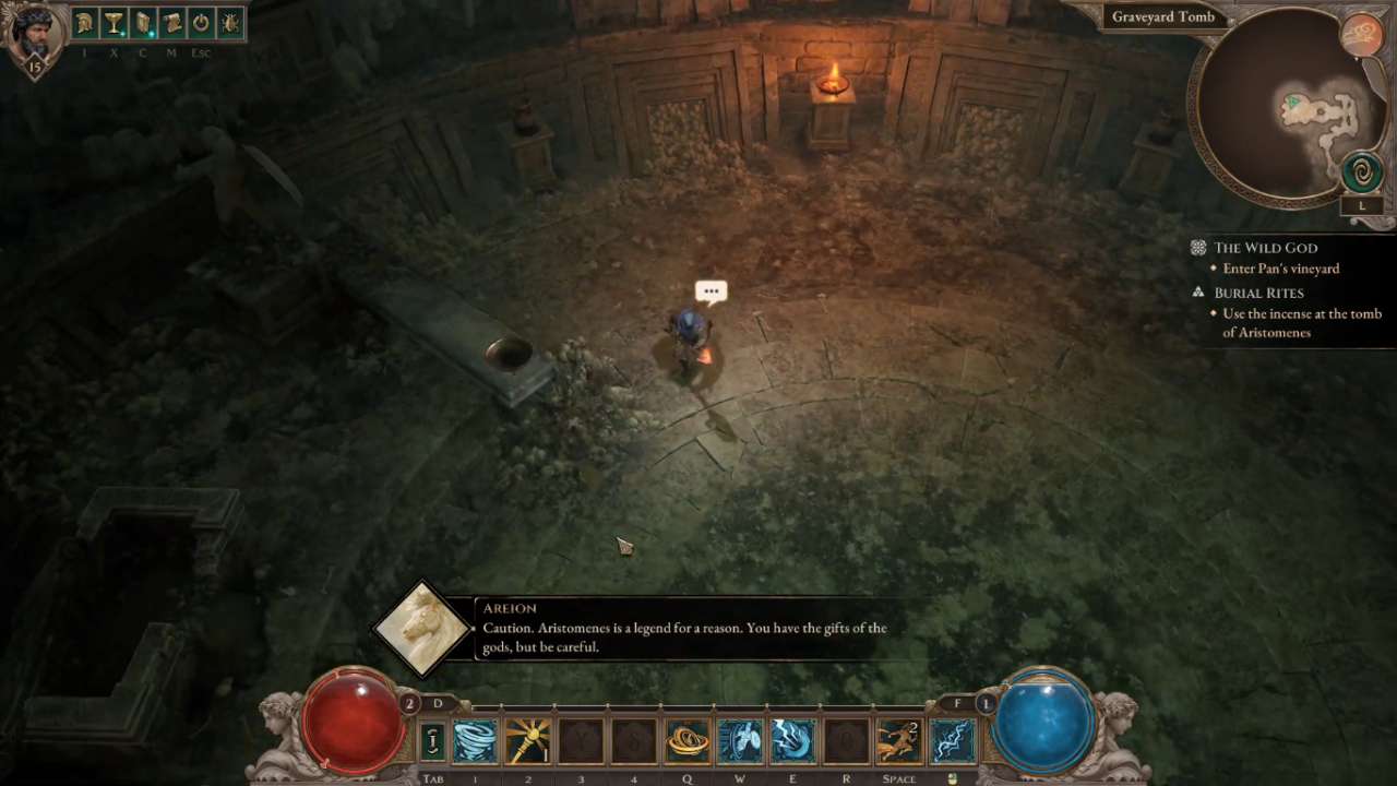 Boss Arena to Fight Aristomenes For the Skull