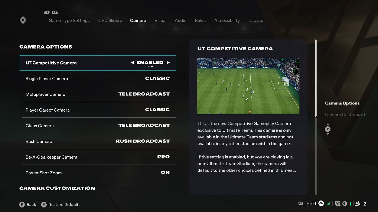 FC 26 Best Camera Setting