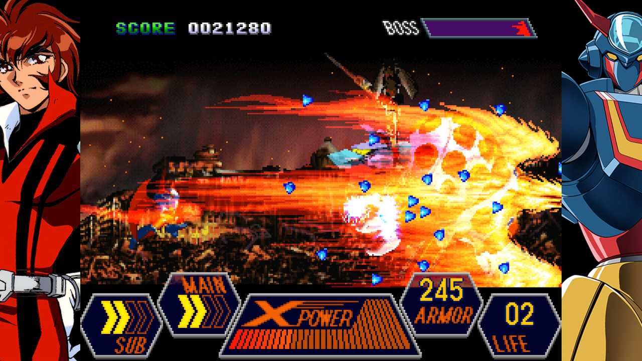70s-Style Robot Anime Geppy-X Keiichi Mozu FIghting