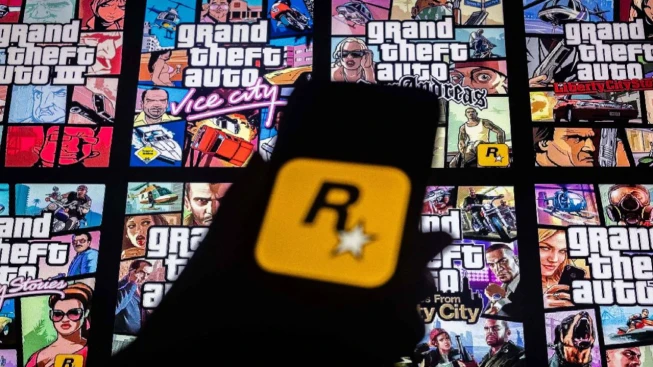 GTA 6 Rockstar Logo on a phone