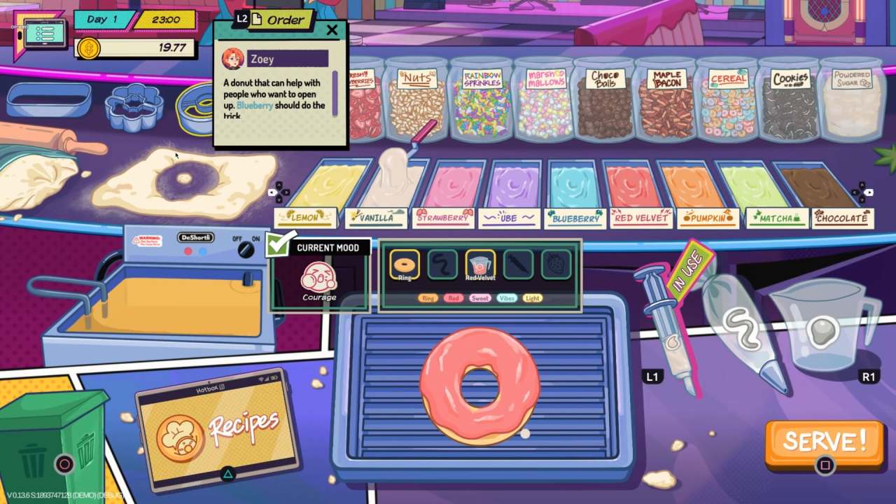 High Times - Dating Cooking Sim Zoey requests a blueberry donut