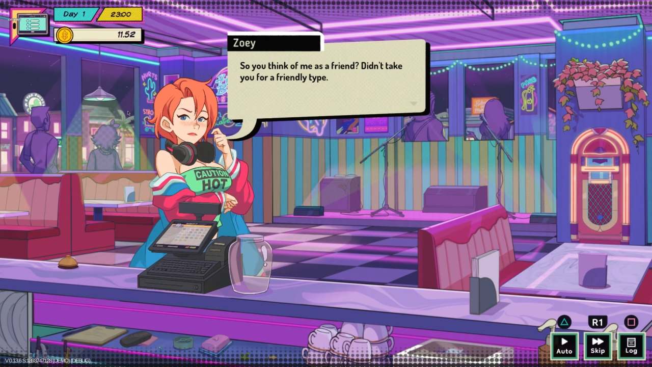 High Times - Dating Cooking Sim Zoey reacts to friendship comment.