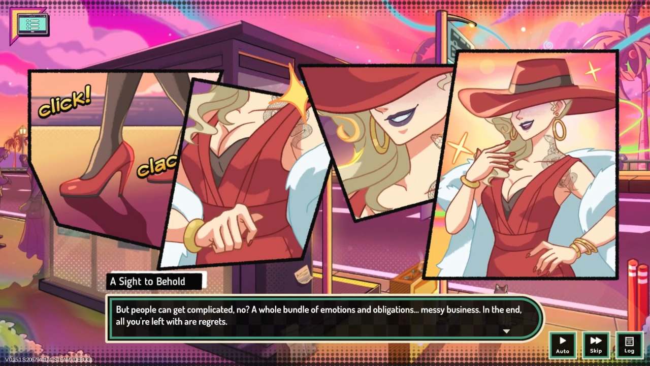 High Times - Dating Cooking Sim Mysterious woman dialogue scene