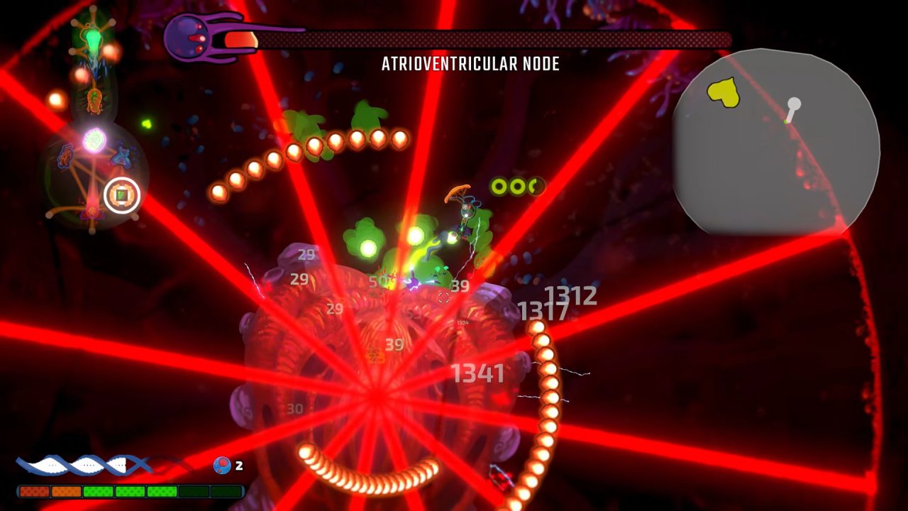 Pathogenic chaotic bullet hell boss fight against Atrioventricular Node