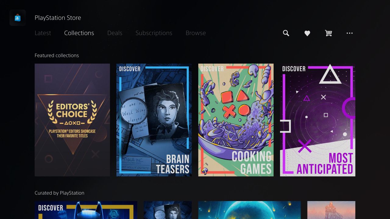 PlayStation Digital Store dashboard promotional interface