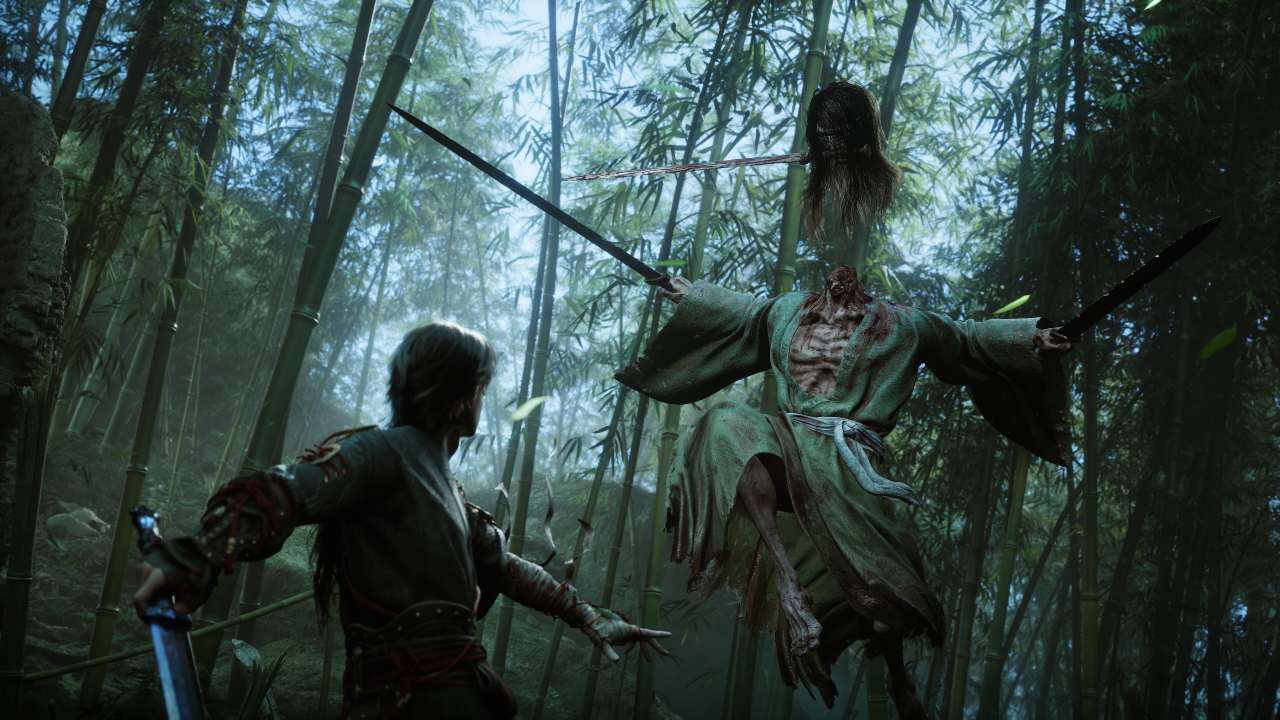 Swords of Legends Arbiter fighting headless bamboo demon