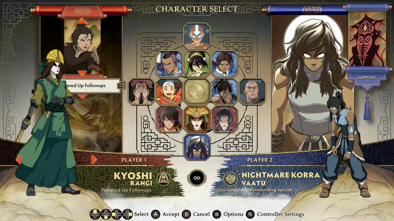 Avatar Legends: The Fighting Game Kyoshi VS, Korra