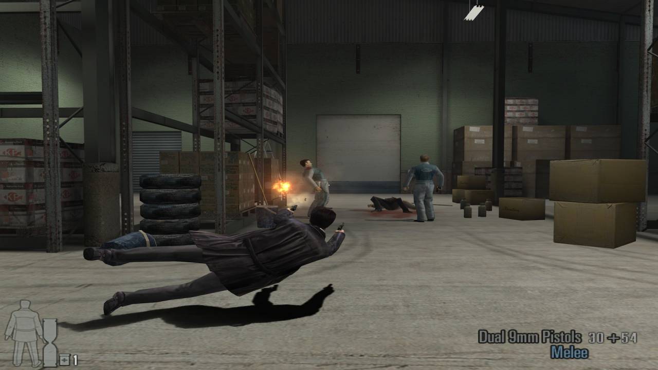 Max Payne 2 Bullet Time Shooting Gameplay