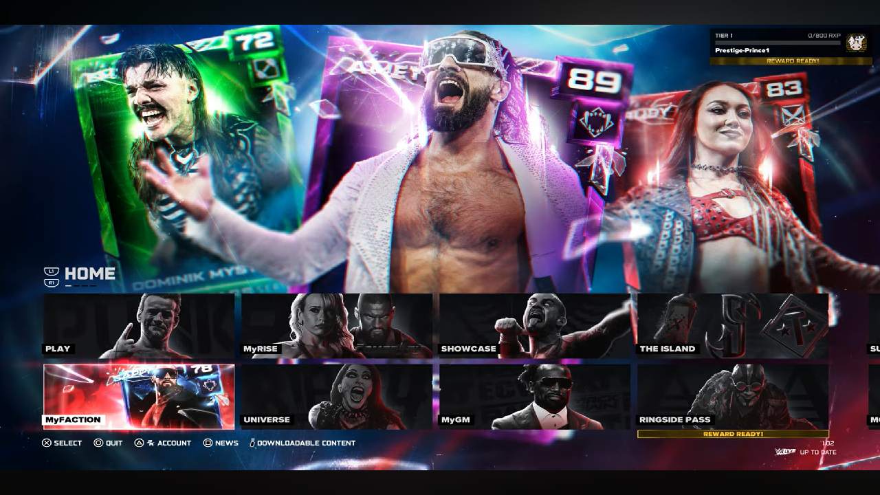 WWE 2k26 MyFaction Window