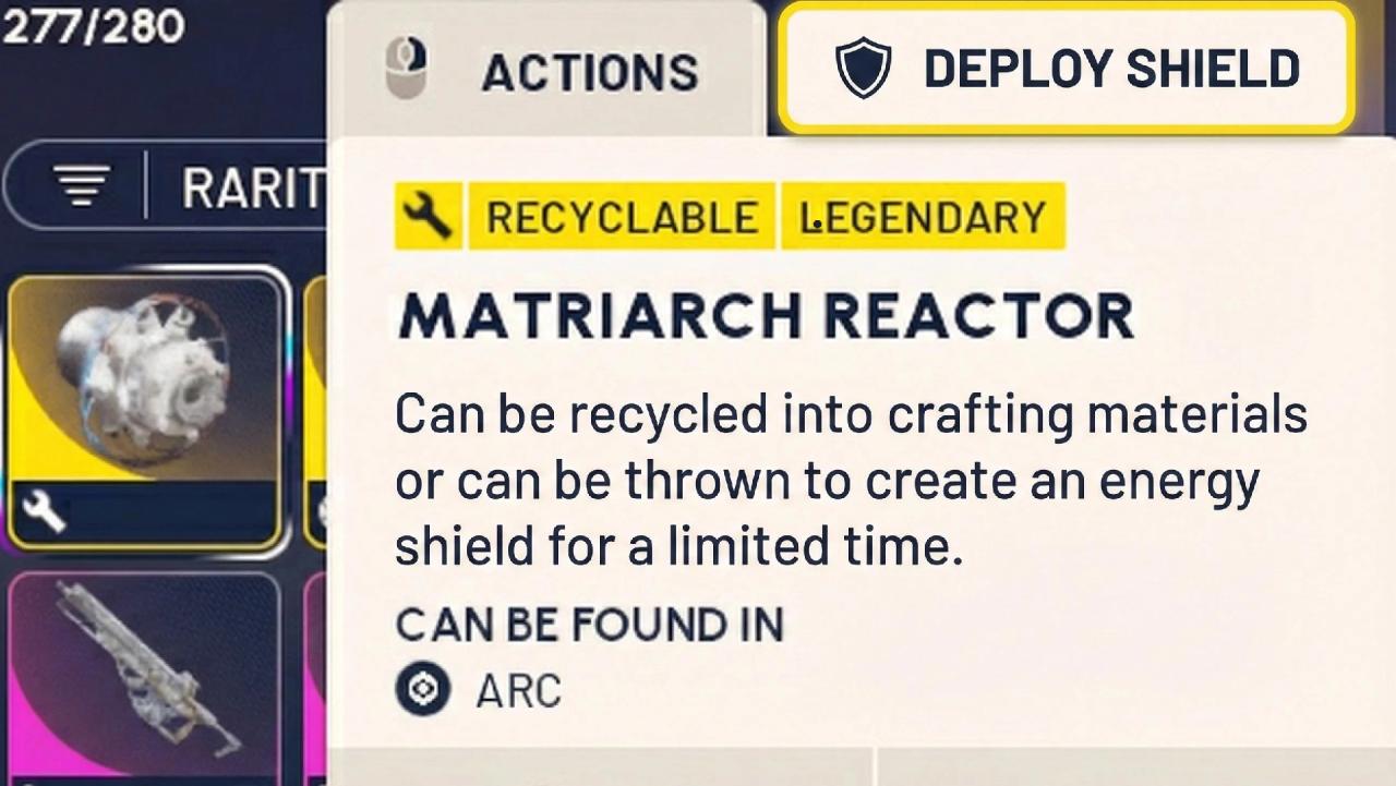 Matriarch Core Reactor ARC Raiders