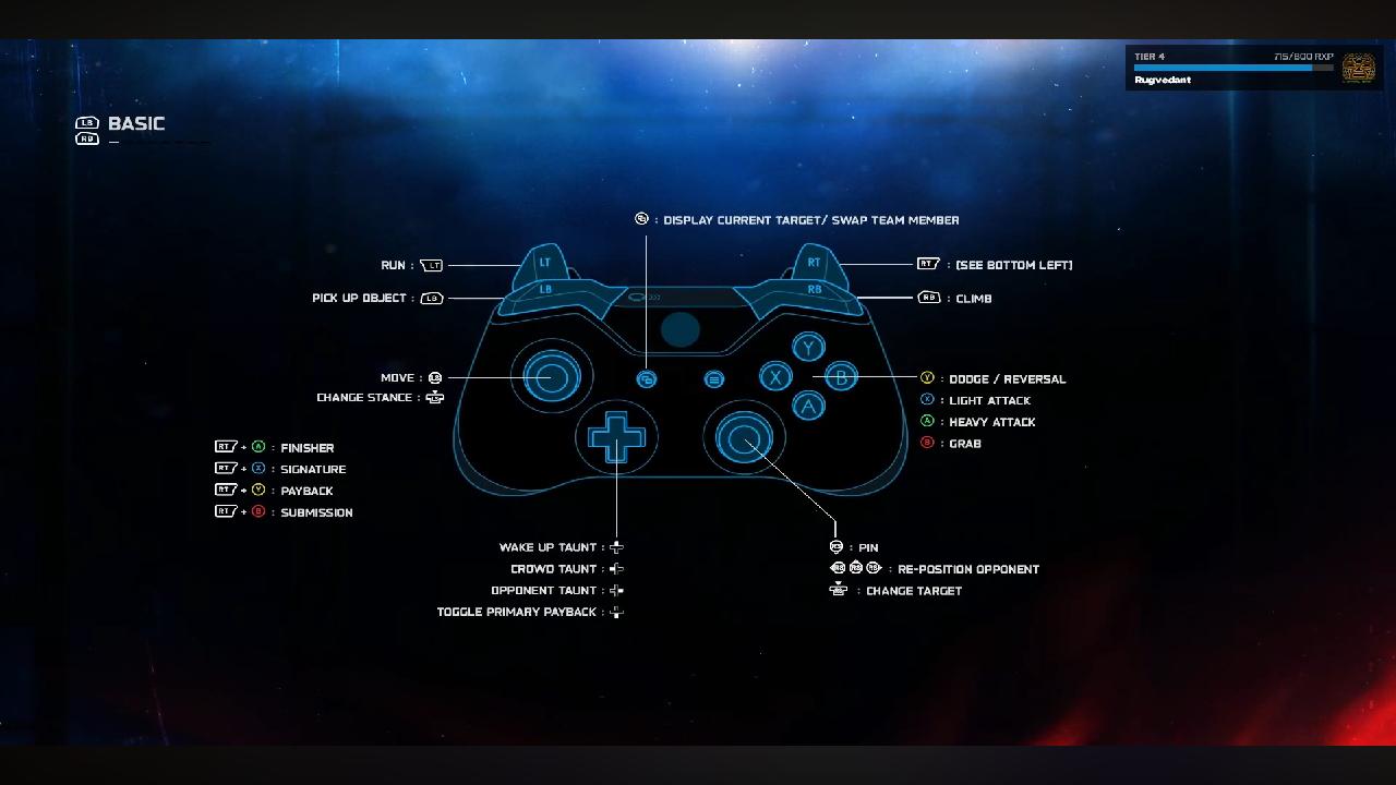 WWE 2k26 control Layout
