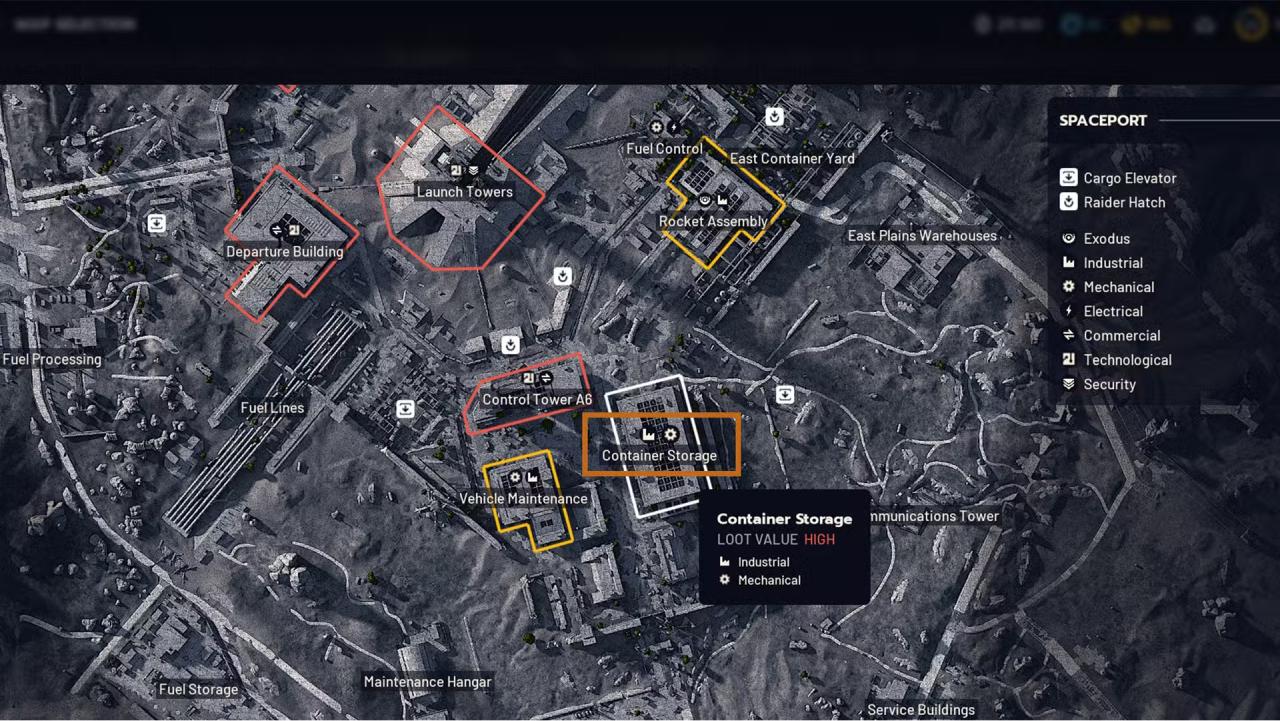 Advanced Mechanical and Electrical Components Location Map
