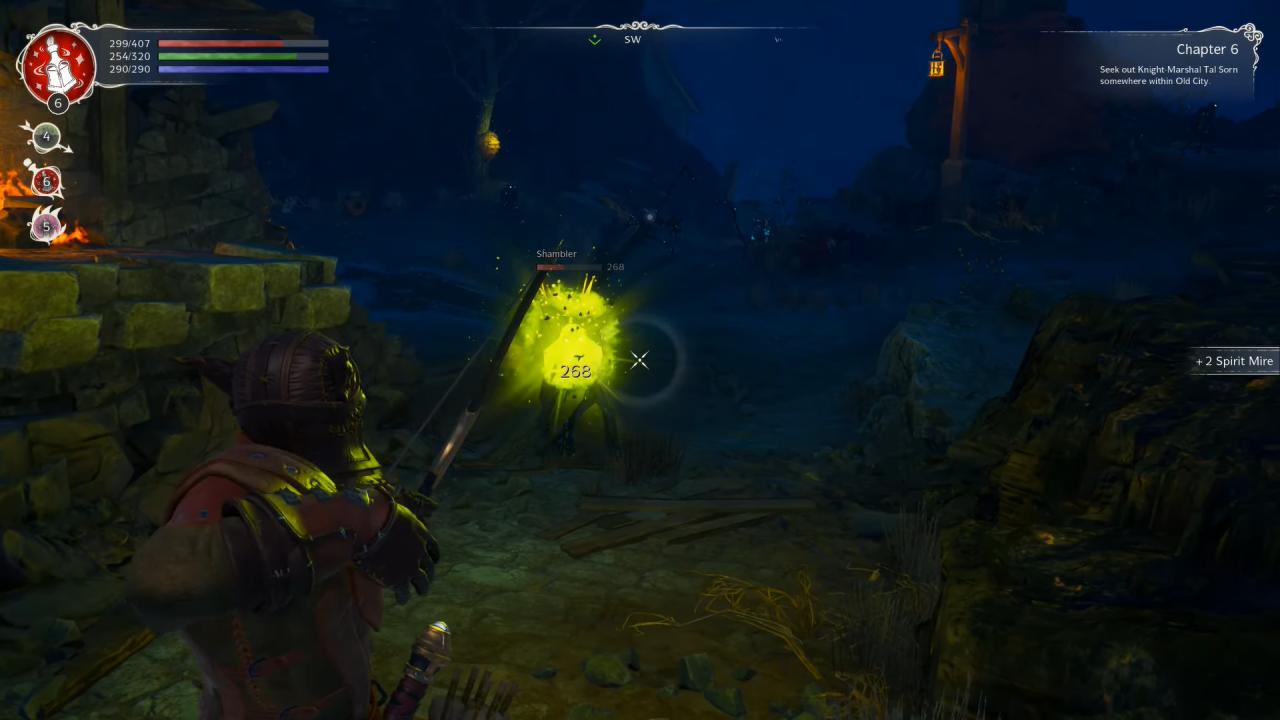 Forsaken Realms Vahrin's Call character using a bow to strike Shambler