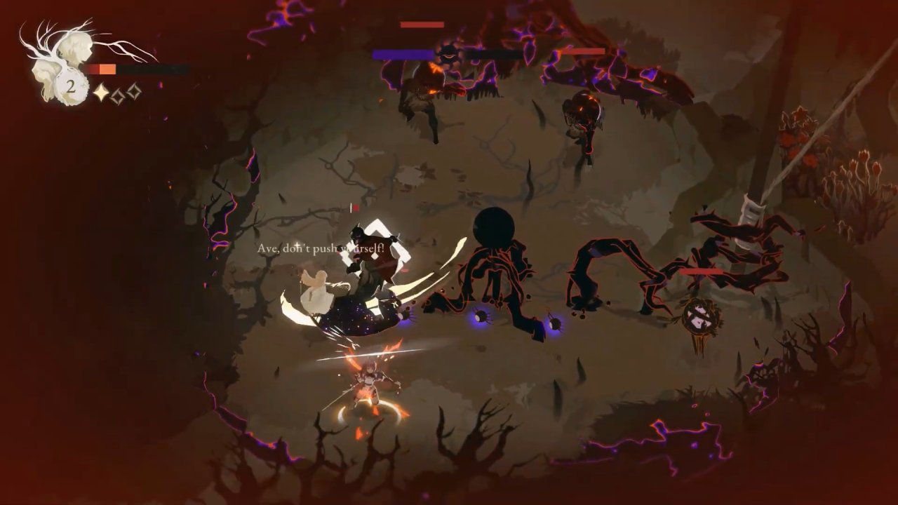 Lunarium Ave fights shadow monsters