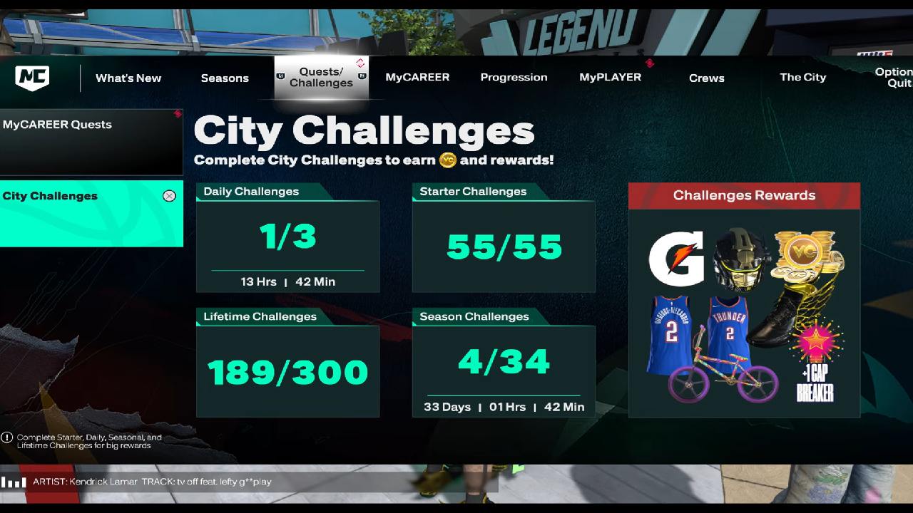 NBA 2k26 Quest and Challenges VC