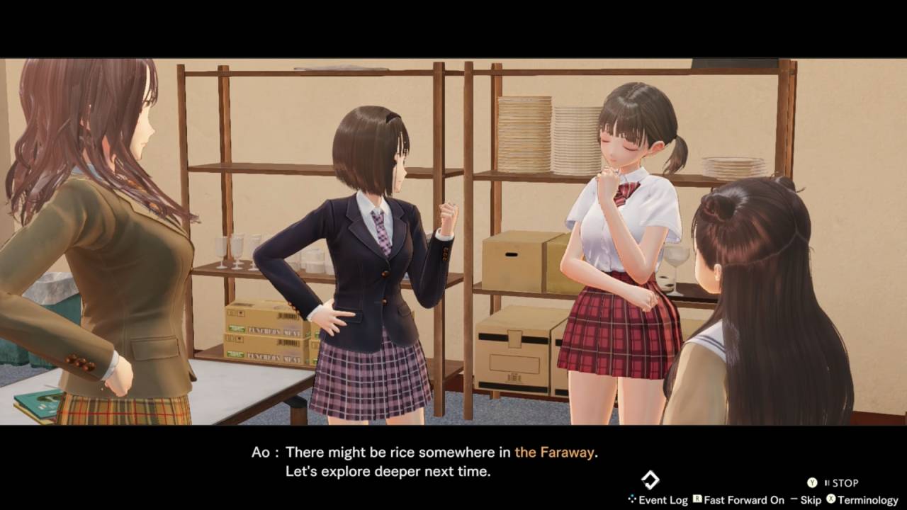 Blue Reflection Quartet Ending Characters in Skirts
