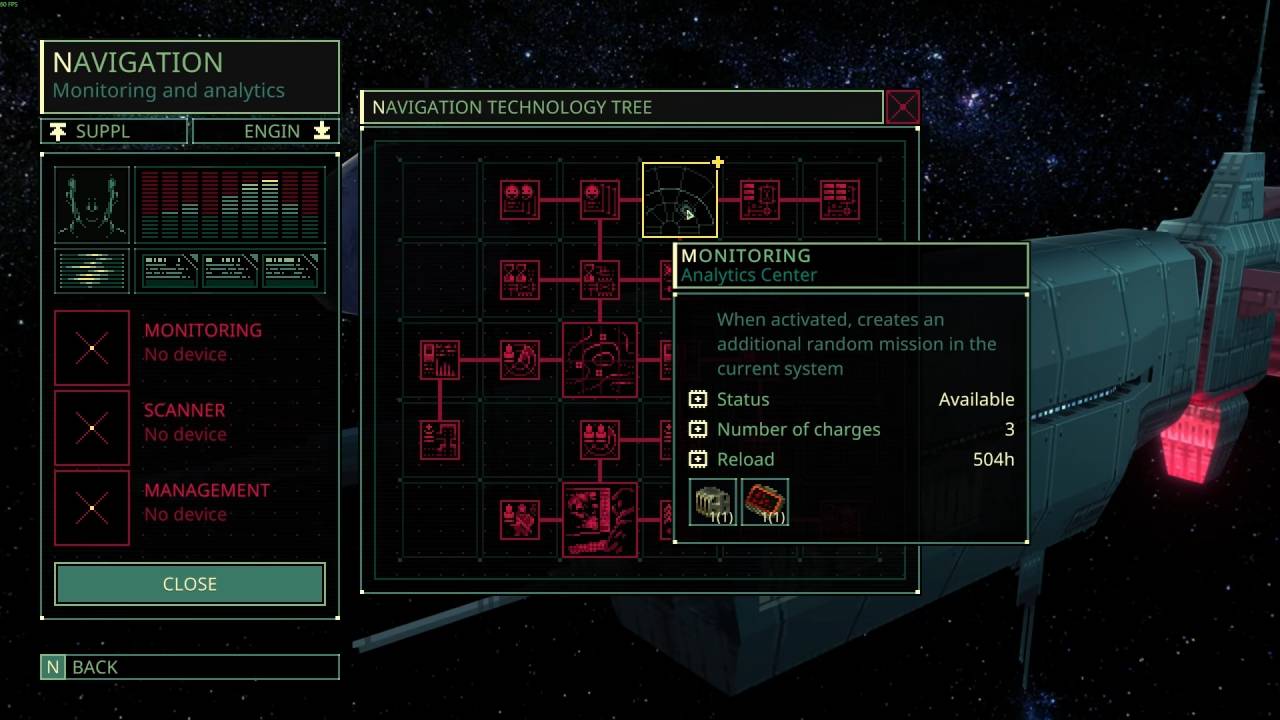 Quasimorph Navigation and Spaceship Upgrade