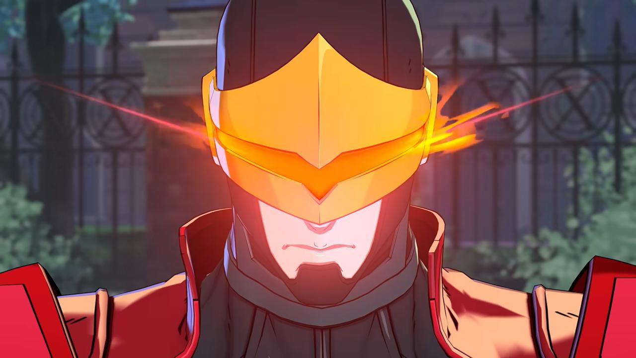 Marvel Tokon Fighting Souls features Phoenix Cyclops charging optic blast