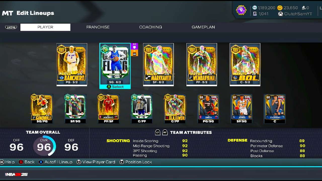 NBA 2k26 MT Lineup