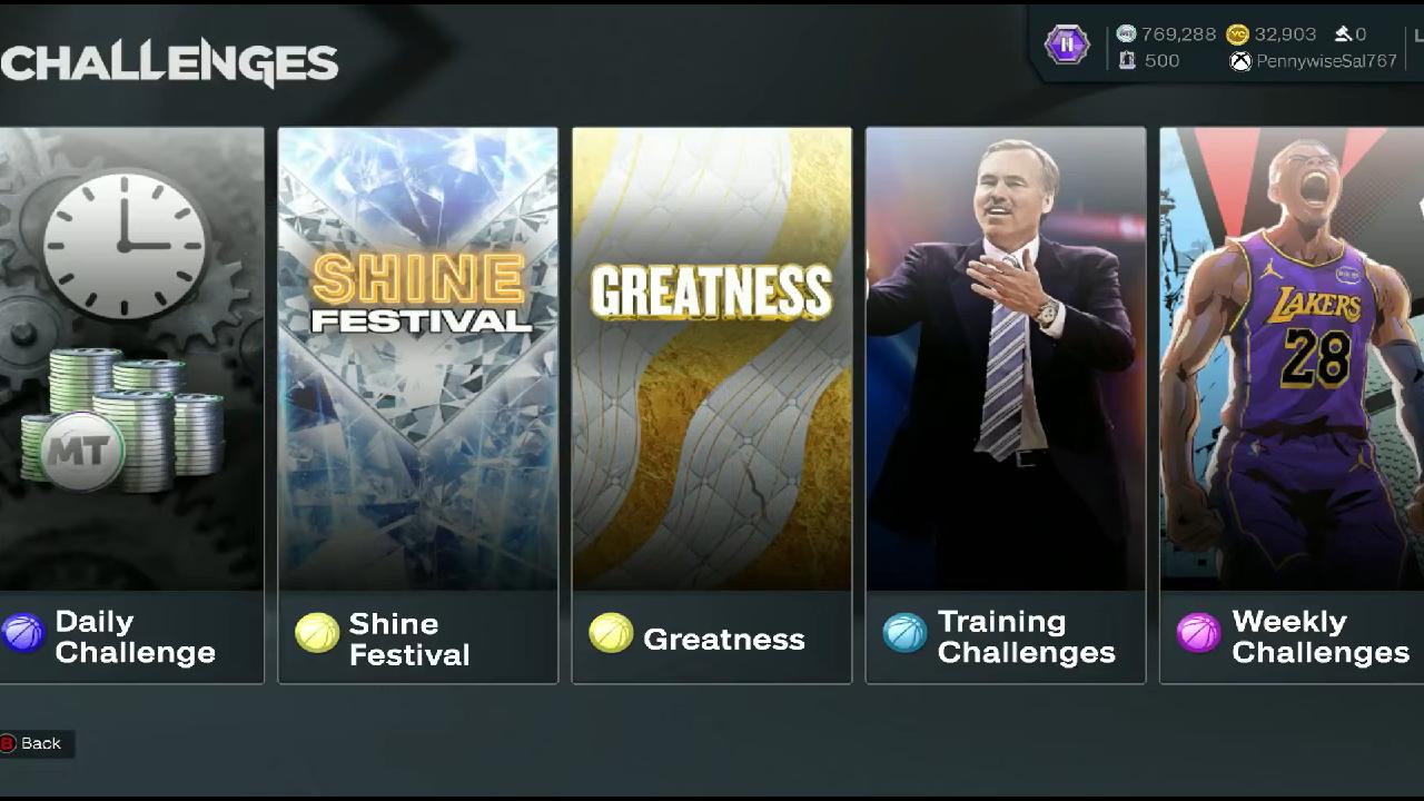 NBA 2k26 MyTEAM Challenges