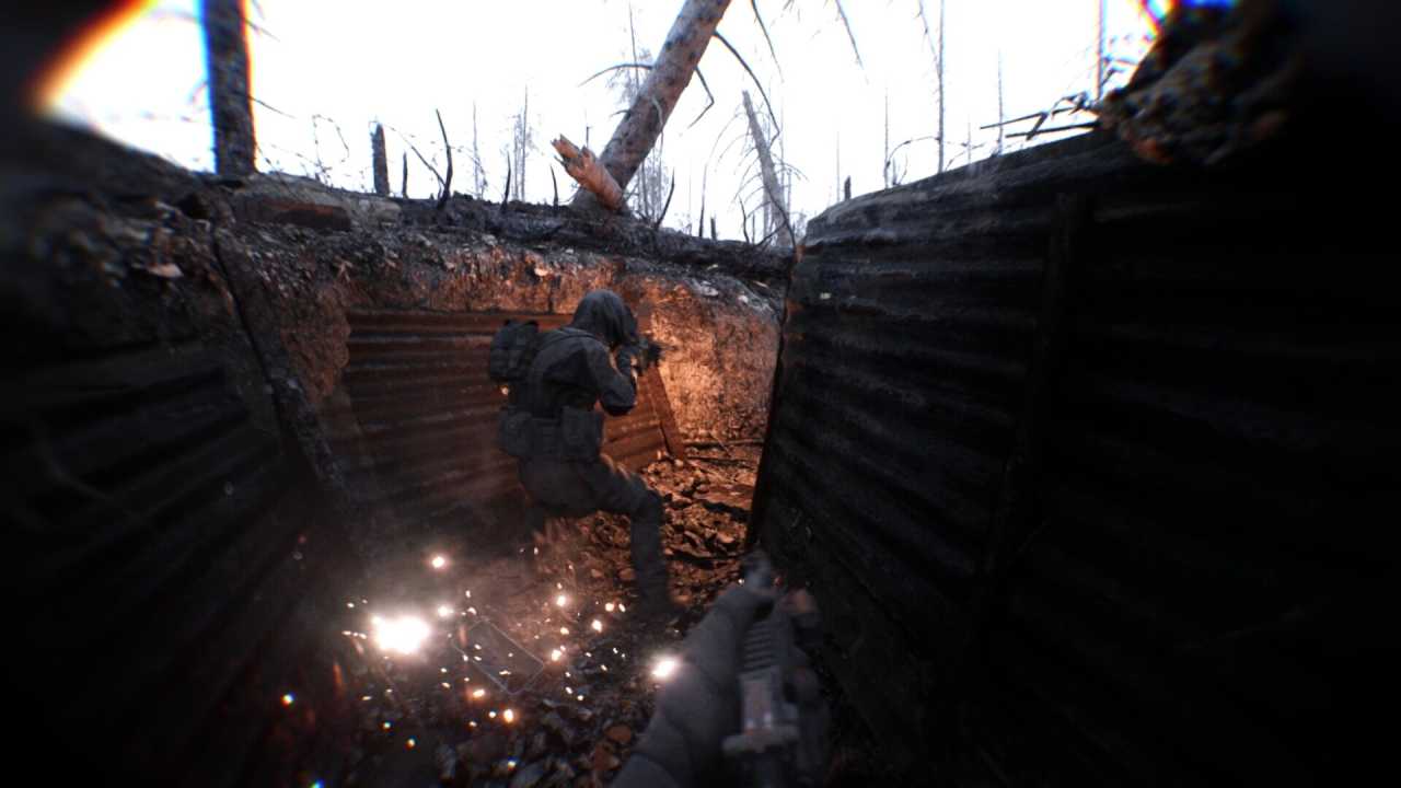Bodycam First Person POV of shooting in Trenches