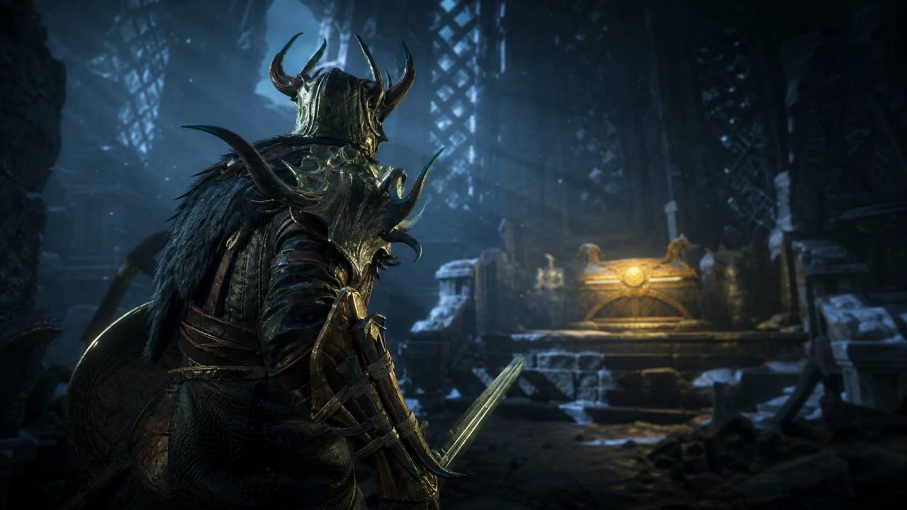 Playing as a Mercenary in Mistfall Hunter Looking for Loot.