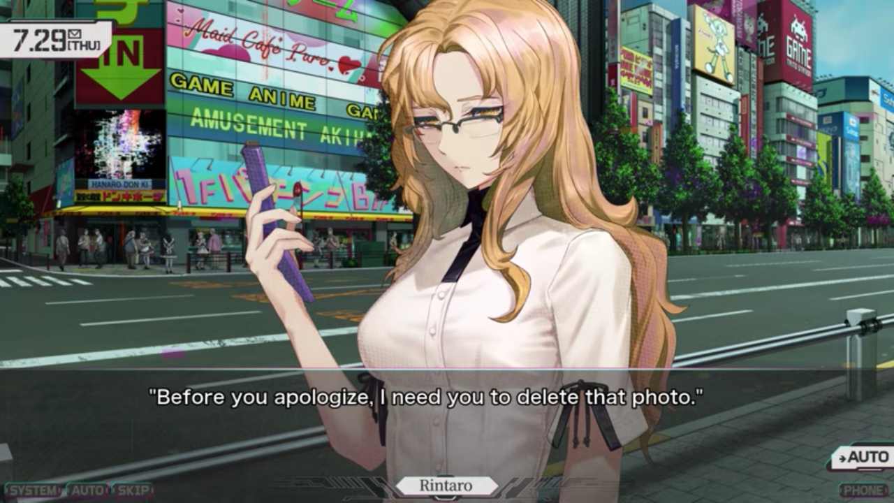 STEINS;GATE RE:BOOT Rintaro holding the phone