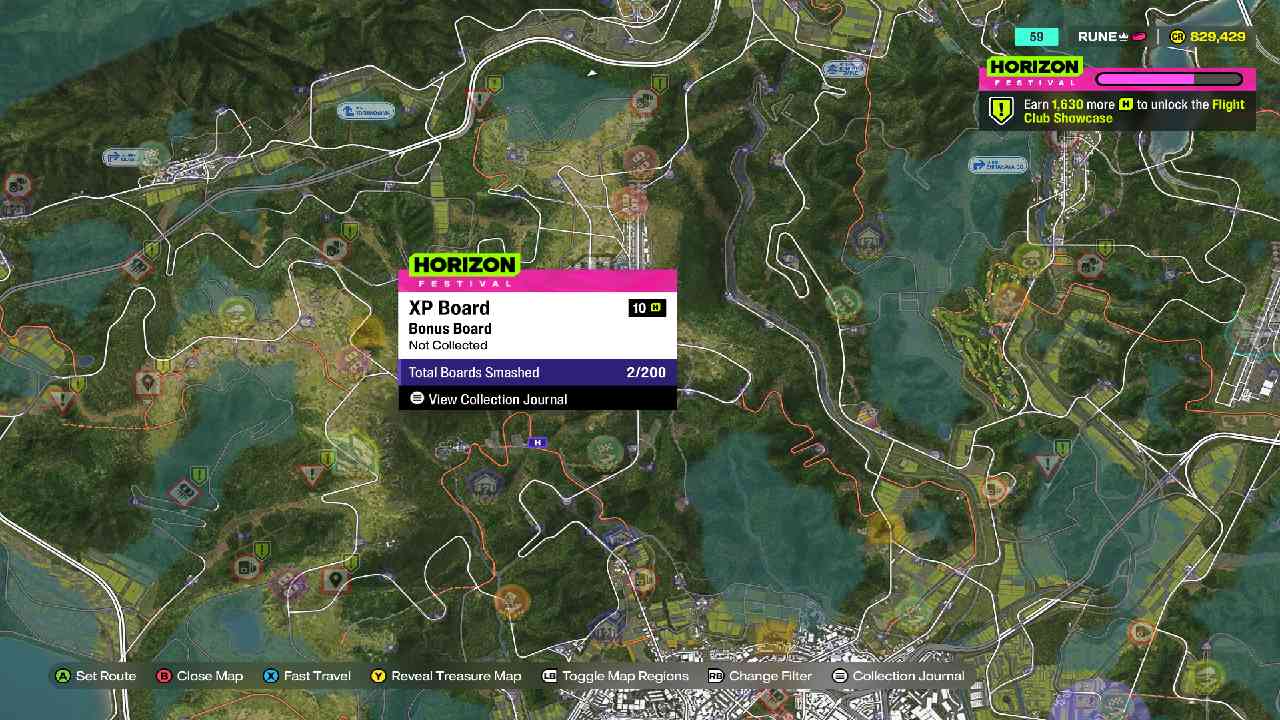 Forza horizon 6 xp board location