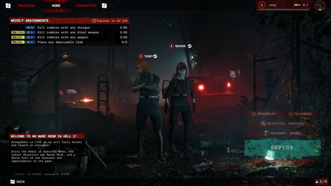 No More Room in Hell 2 PvE Team Lobby