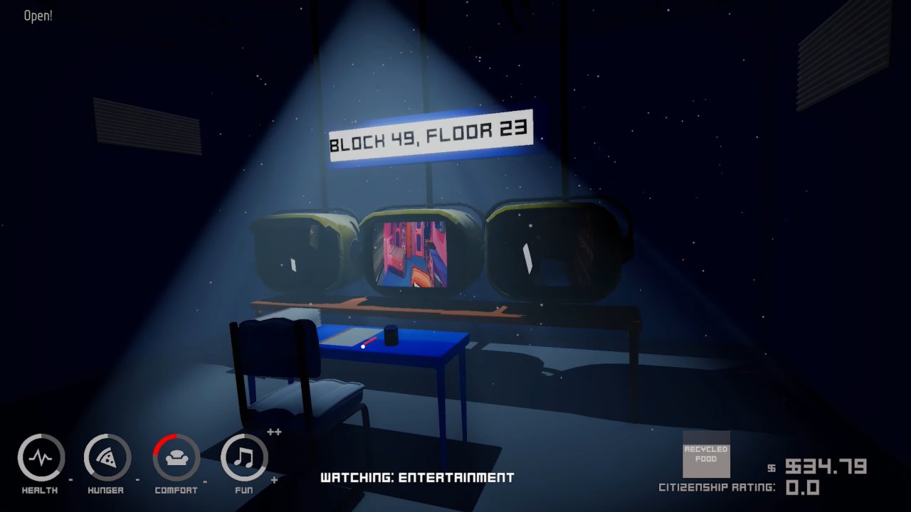 Dystopicon player watches television for salary