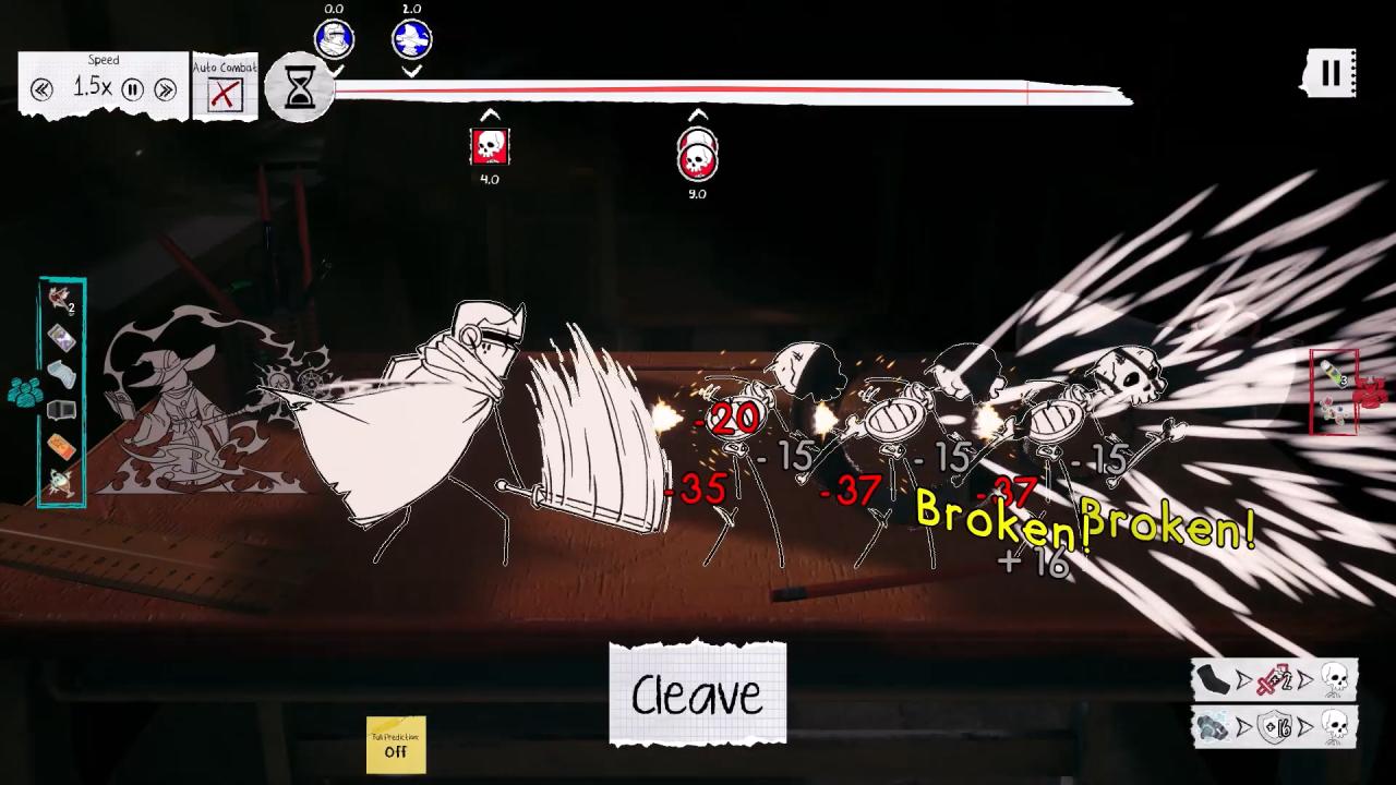 Graphite warrior using Cleave against enemies