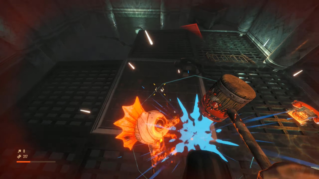 Twisted Tower Vincent smashes fish enemy