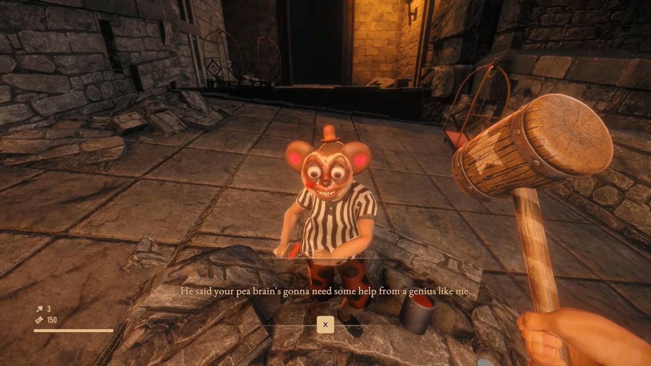 Twisted Tower Vincent confronts referee clown