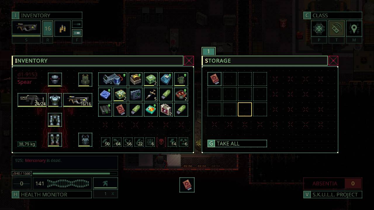 Farming for Fabricator Blueprint Chips in Quasimorph
