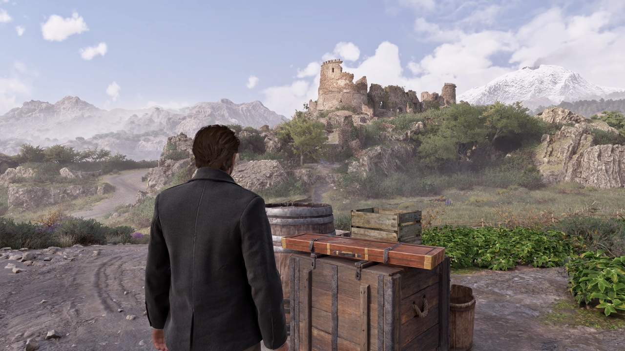 Mafia: The Old Country - Man of Honor Enzo looking at ruins