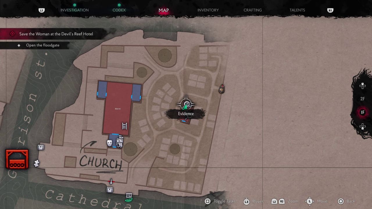 The Sinking City 2 church map