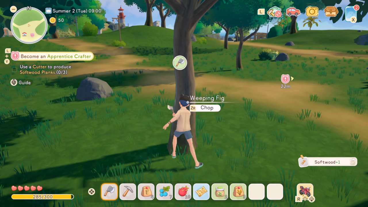 Starland Island Wood Cutting Mechanics