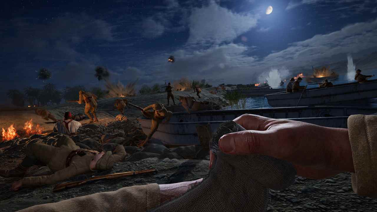 Gallipoli Soldier bandaging his arm