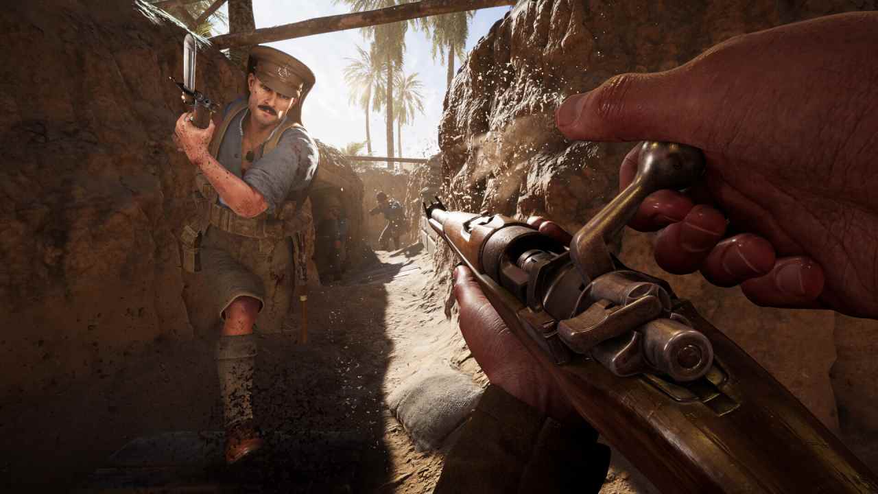 Gallipoli Soldier reloading his rifle