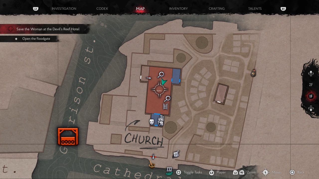 The sinking city 2 Church map