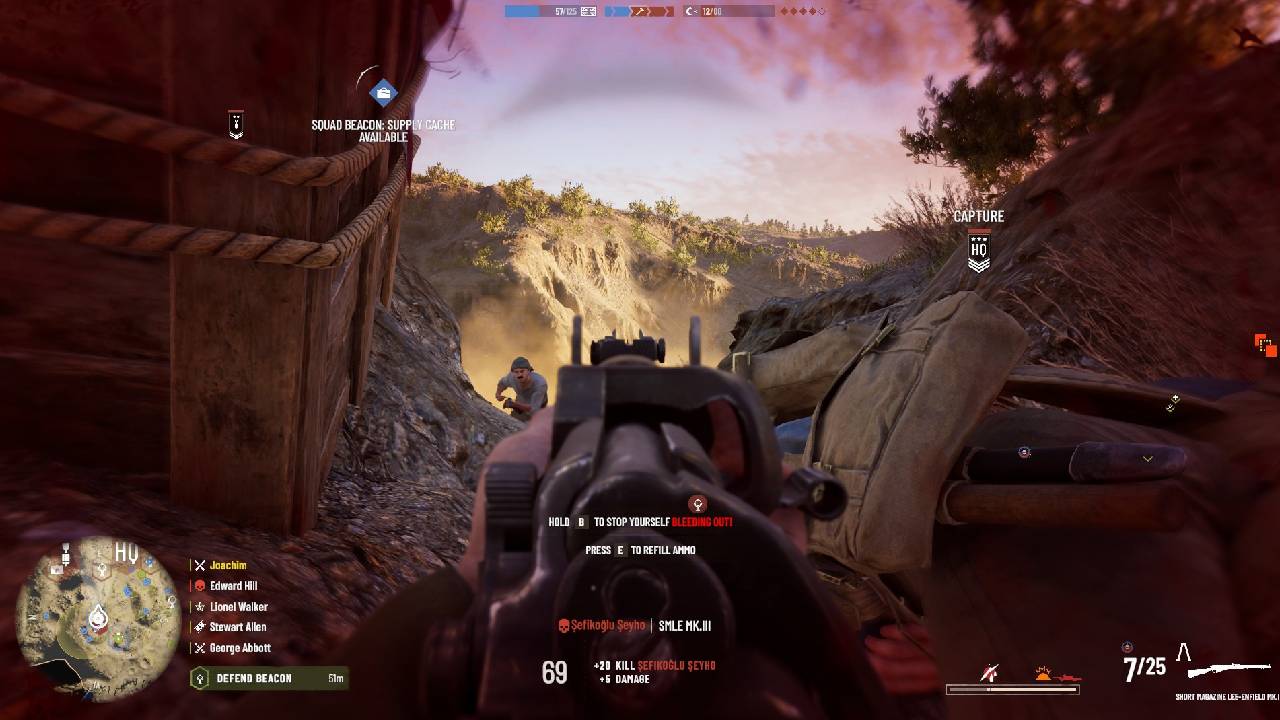 Gallipoli First Person POV of pointing a rifle at a castle 