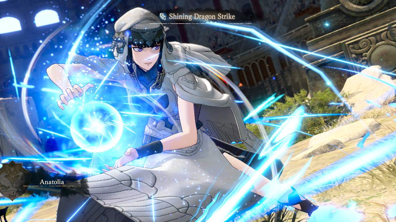 Fire Emblem: Fortune's Weave Anatolia casting magic strike