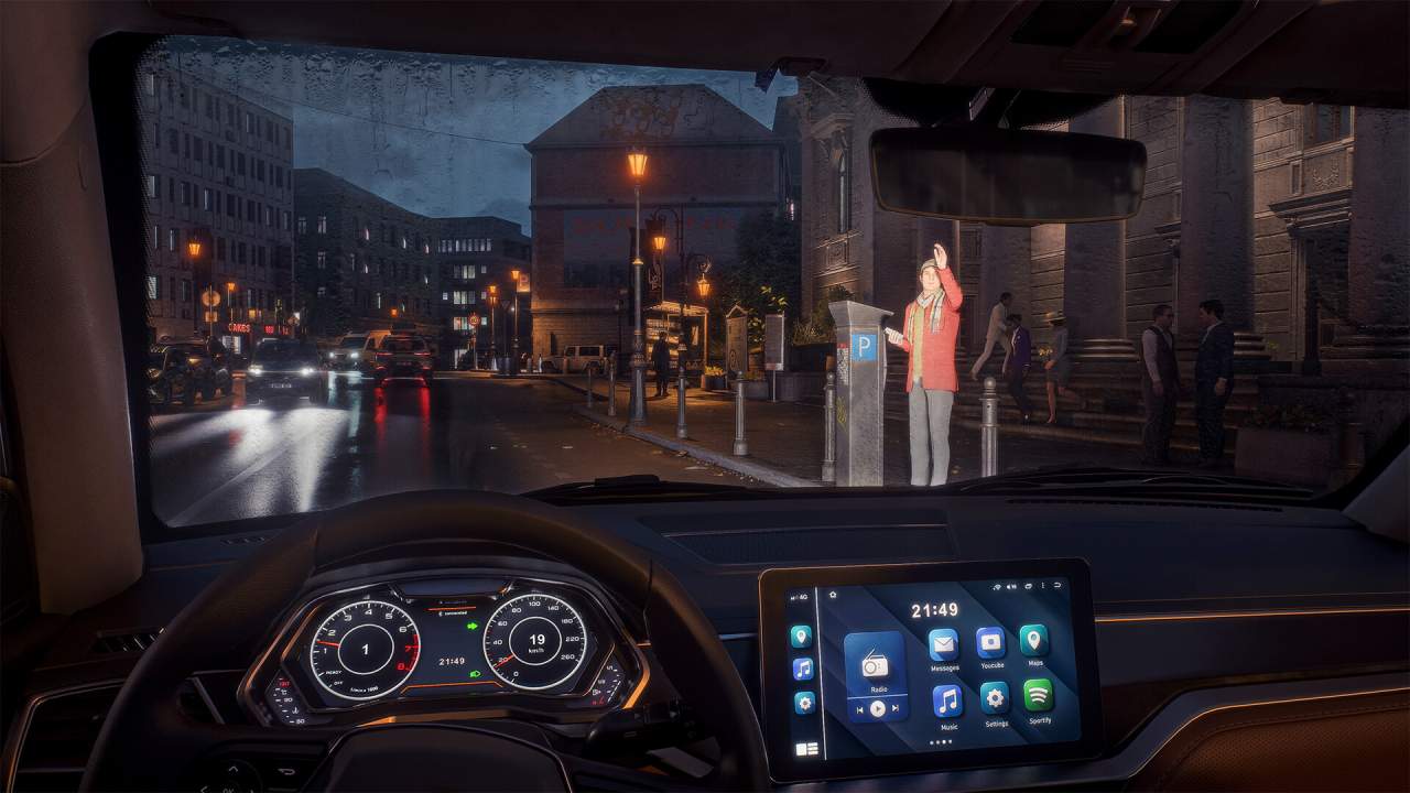 Rideshare "Stimulator" driver pulling up to passenger