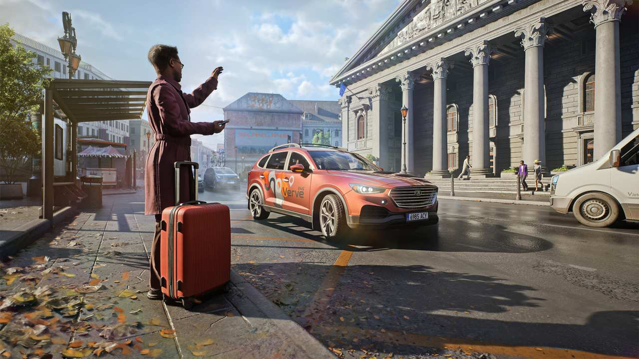 Rideshare "Stimulator" passenger hailing Verve car